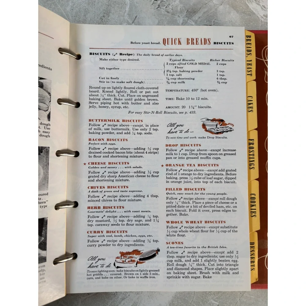 Vintage‎ Cook Book Ephemera Binder Betty Crocker's 1950 Facsimile Edition 1998